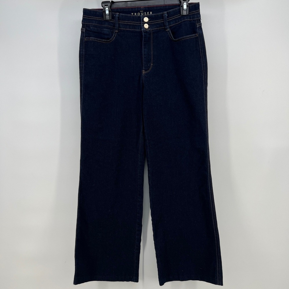 White House Black Market Dark Blue Wide Leg Jeans trousers short